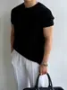 Old Money New Rich Suéter de Punto Trenzado con Cuello Polo Henley Rayas Grises Hombro Normal para Hombre Camiseta de Punto de Manga Larga Suéter Base