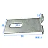 Peça de Fixação a Seco Galvanizada Peça de Fixação a Seco para Mármore Peça de Projeção de Curva Dupla Placa Plana Tipo T Peça Soldada Conector de Pedra para Fachada Cortina de Vidro 4*40