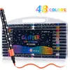 Pluma Marcadora de Brillo de Varilla Redonda de una Sola Punta Pluma Marcadora Nueva Perlada Bolígrafo de Gel de Color Marcador para Cuaderno Pintado de Estudiante