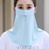 Mascarilla de Protección Solar, Protección UV de Rostro Completo, Máscara Transpirable de Seda Helada Fina para Mujer, Protector de Cuello para Conducir en Verano