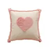 Estilo Ins Nórdico de alta gama Rosa Nórdico Casa de Huéspedes Sofá Sala de Estar Lujo Ligero Cojines Almohadas capitoné con borlas Fundas de almohada