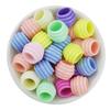 Cuentas Acrílicas Roscadas de 12*14mm Cuentas Redondas de Agujero Grande Cuentas Sueltas Material para Bisutería Hecho a Mano Anillo Accesorios para Joyería DIY