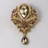 Broche de cristal de lujo retro europeo y americano, broche de aleación de cristal de moda coreana, accesorios de ropa, alfiler, regalo de joyería