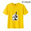 Camiseta unisex informal de verano con cuello en V y manga corta con estampado periférico Chita para hombre de motosierra 2023