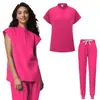 Novo Conjunto de Uniforme Cirúrgico de Manga Curta para o Verão, Jaleco Cirúrgico sem Manga, Uniforme de Trabalho para Médico de Salão de Beleza, Uniforme Cirúrgico Médico