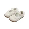 Sapatos de Princesa Femininos Modernos com Renda 2026 Primavera e Outono Novos Estilo Coreano Sapatos Infantis Rasos de Couro com Solado Macio