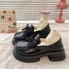 Sapatos Mary Jane Estilo Britânico para Mulheres 2026 Primavera Nova Moda Laço Solado Grosso Salto Bloco Estilo Japonês Jk Sapatos Pequenos de Couro para Mulheres
