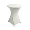 Venda Direta de Fábrica Capa para Mesa de Bar Cor Sólida Toalha de Mesa Alta para Mesa de Banquete Cocktail Mesa Alta Elástica Ajustável Capa para Mesa Redonda