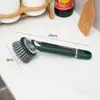 Nueva herramienta multifuncional para limpiar ollas con dispensador de líquido, dispensación automática de líquido, cepillo de cocina de mango largo para lavar ollas y platos