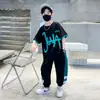 Conjunto de Roupa de Verão para Meninos, Nova Roupa de Verão Infantil da Moda, Manga Curta, Estiloso e Fashion para Meninos