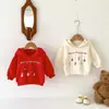 Ropa Infantil Navideña Sudaderas con Forro de Polar con Capucha para Bebés Nuevos Otoño e Invierno Lindas Engrosadas para Niños y Niñas Halloween