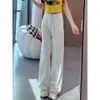 Jeans para alargar las piernas, cómodos, ajustados, que cubren la cadera, con caída, versátiles, de diseño pera, pantalones holgados de pierna ancha para usar como prenda exterior.