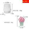 Vela Aromática em Vaso de Cravo 3D Molde de Silicone Vaso DIY Pequeno Buquê Difusor Gesso Molde para Sabonete Artesanal
