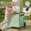 Carrito de Compras Grande, Carrito de Compras Plegable Pequeño, Carrito Doméstico, Carrito de Mano, Carrito Mágico para Recoger Paquetes, Carrito de Empuje Pequeño