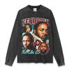 Camiseta de manga corta con estampado de Kendrick Kung Fu Kenny de hip-hop transfronterizo, sudadera con capucha y cuello redondo de algodón pesado lavado