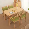 Juego de Mesa y Sillas de Comedor Amigable para Personas Mayores, Silla con Respaldo de Madera de Caucho para Hogares de Ancianos, Silla de Madera Maciza para Personas Mayores para Instituciones de Atención Médica