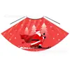 Capa Navideña Infantil Hecha a Medida Estilo Europeo y Americano con Estampado de Animales Renos Regalo de Papá Noel Rojo
