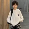 Camiseta de Manga Longa de Outono para Meninos 2026 Novo Estilo, Roupa de Outono para Crianças Maiores, Camiseta Básica de Primavera e Outono para Meninos, Top Estiloso Infantil