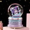 Caixa de papelão couro cartão golfinho d'água menino bola de cristal brilhante caixa de música desktop ornamentos fofos polo aquático presentes atacado