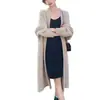 Suéter Cárdigan de Punto Suave tipo Minka de Terciopelo con Acabado Ceroso para Mujer Otoño e Invierno Nuevo Holgado Talla Grande Aspecto Adelgazante Estilo Perezoso Abrigo Largo