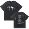 Camiseta Vintage Lavada Cactus Jack Utopia Estampa Dupla Face