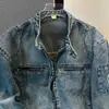 Nueva Chaqueta de Mezclilla Lavada Estilo Retro Americano para Primavera y Otoño para Hombres y Mujeres, Diseño Holgado con Cuello Semi Alto, Chaqueta con Cremallera de Trabajo