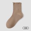 Meias com Babados Elásticas para Mulheres, Meias Curtas Elásticas de Algodão Absorventes de Suor e Respiráveis, Amigáveis à Pele e Confortáveis, Adequadas para o Dia a Dia, Meias Zhuzhi