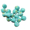 Patrón de Turquesa Imitación Rayo Estilo Antiguo Cuentas Jade Imitación Cuentas Sueltas Azul Tianhe Passepartout Cuentas Barril Pulsera Accesorios de Joyería