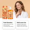 Gel de Baño de Caqui Suave Frutal Fresco Limpia la Suciedad del Cuerpo Refrescante Cómodo Limpio Fragancia de Larga Duración Hidratante