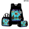 Mochila 3D Nova Transfronteiriça Cultive um Jardim Mochila Escolar Lancheira Estojo Três Peças
