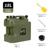 Cubeta de almacenamiento de agua para camping al aire libre agua potable portátil con grifo para el hogar coche almacenamiento de agua al por mayor verde militar cubo cuadrado de PE