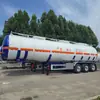 Vendas transfronteiriças semi-reboque tanque para líquidos inflamáveis de 3 eixos e 45 metros cúbicos aço inoxidável caminhão-tanque de transporte de diesel, gasolina, petróleo bruto