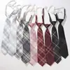Corbata JK Original Estilo Japonés Uniforme de Preparatoria Femenino Estilo Preppy Corbata Floja Gratis Cuadros Estudiante Femenina Hoshino Baizui