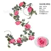 Enredadera de mimbre artificial, enredadera de flores falsas, decorativa para sala de estar, paisajismo interior, fondo de boda, flores de plástico y seda