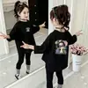 Blusas de algodón puro para niñas, nuevo estilo otoño 2026, camiseta interior básica para niñas, camiseta de manga larga para niñas mayores, primavera y otoño