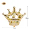 Venta caliente transfronteriza globo de aluminio con corona decoración de cumpleaños fiesta arreglo de ambiente de año nuevo Globo de papel de aluminio Corona Dorada venta al por mayor