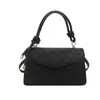 Bolso de Mano de Personalidad Francesa Patrón PU Bolsa Cuadrada Pequeña para Mujer 2026 Moda para Viajes Cotidianos Textura Casual Simple Bolso Cruzado para Mujer