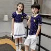 Conjunto de dos piezas de uniforme escolar de manga corta para verano 2022, estilo británico noble, polo, ropa de graduación de jardín de infantes, lote de fotos para fotografía