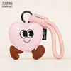 Pendente de Couro Criativo de Luxo Leve Desenho Animado Fofo Caminhando Coração de Pêssego Chaveiro de Casal Bolsa de Menina Acessórios Pequenos Exquisitos