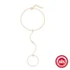 Plata de Ley 925 Clásico Marquise Zircón Cadena para Dedo Apilable Estilo Ins Popular en Europa y América Pulsera Anillo de Diamante de Alta Gama
