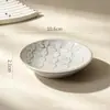 Pratos de cerâmica com padrão em relevo para molhos, cozidos em forno, para uso doméstico, adequados para molho de soja, picles, molhos, vinagre e outros condimentos; pequenos pratos de molho estilo vintage