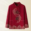 Suéteres de Otoño e Invierno para Mujeres Mayores, Nuevos Trajes Tang Estilo Chino, Atuendos Festivos para Bodas de Abuela, Abrigo del Año del Zodiaco de la Esposa