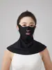 Máscara Facial de Proteção Solar para Beleza Médica Modelo 2026 com Proteção de Pescoço, Protetor Solar de Meio Rosto de Verão, Anti-UV, Abertura para Boca e Nariz, Máscara de Seda Gelada