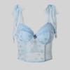 Explosões Europeias e Americanas Camisola Sexy de Renda com Laço Decoração Romântica com Diamantes Roupa Íntima e Externa Sutiã de Barbatanas