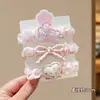 Estampado de Flores de Dibujos Animados Cintas para el Pelo de Intestino Pequeño Set de Tres Piezas Nuevo Lindo Cuerdas para el Pelo Color Crema Dulces Pequeños Accesorios para el Pelo Frescos