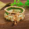 Pulseira Cristal Multicamadas Nova Boêmia Transfronteiriça Pulseira Pingente Estrela do Mar Conjunto de Pulseiras com Contas Coloridas Mulheres