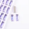 Cristal de Vidrio K9 Rectangular con Pedrería Cosida a Mano de Fondo Plano y Doble Agujero, Accesorios Hechos a Mano de Alta Calidad para Vestidos de Novia DIY
