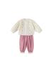 Conjunto Nuevo de Primavera y Otoño Bangxuan para Niñas Camisa con Bordado Floral y Pantalones Largos Conjunto de Dos Piezas para Niños Conjunto Estilo Bosque para Niñas