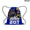 Nuevo producto 3D: Robot espacial Astro Bot, pantalones con bolsillo con solapa y cordón ajustable, mochila escolar portátil de gran capacidad con cordón ajustable, impermeable.
