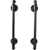 Estilo Industrial Loft Tirador de Puerta de Granero Americano Hierro Forjado Retro Negro Puerta Corredera Puerta de Madera Armario Tirador de Puerta de Gabinete